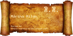 Mártha Milán névjegykártya